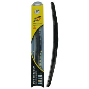 3XR 16 Inch (400mm) Hybrid Car Wiper Blade | Universal Fit Windshield Wiper | High-Performance Rubber Blade for Clear Visibility | Durable, All-Weather, Noise-Free OEM Quality Wiper for Cars (Single Piece)