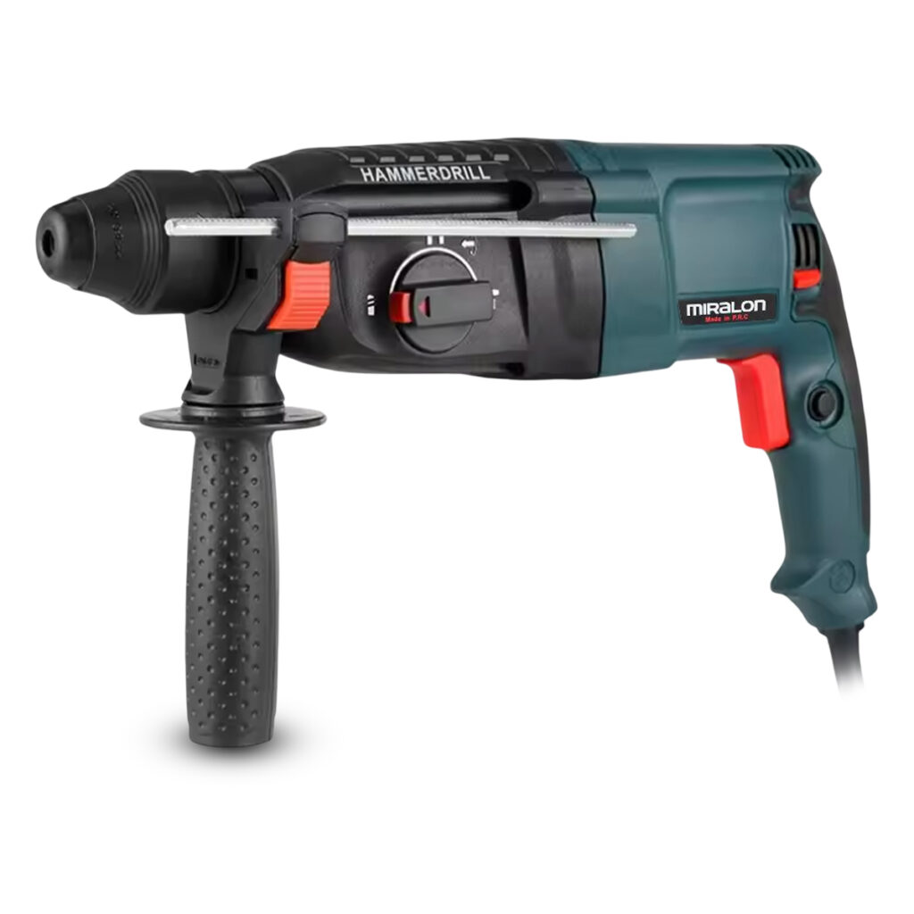 Professional Hammer Drill 800W | 3 Mode Rotary Hammer with SDS Plus Chuck, Depth Rod, Forward & Reverse Control | Suitable for Concrete, Wood, and Metal Drilling | High Power Electric Impact Drill