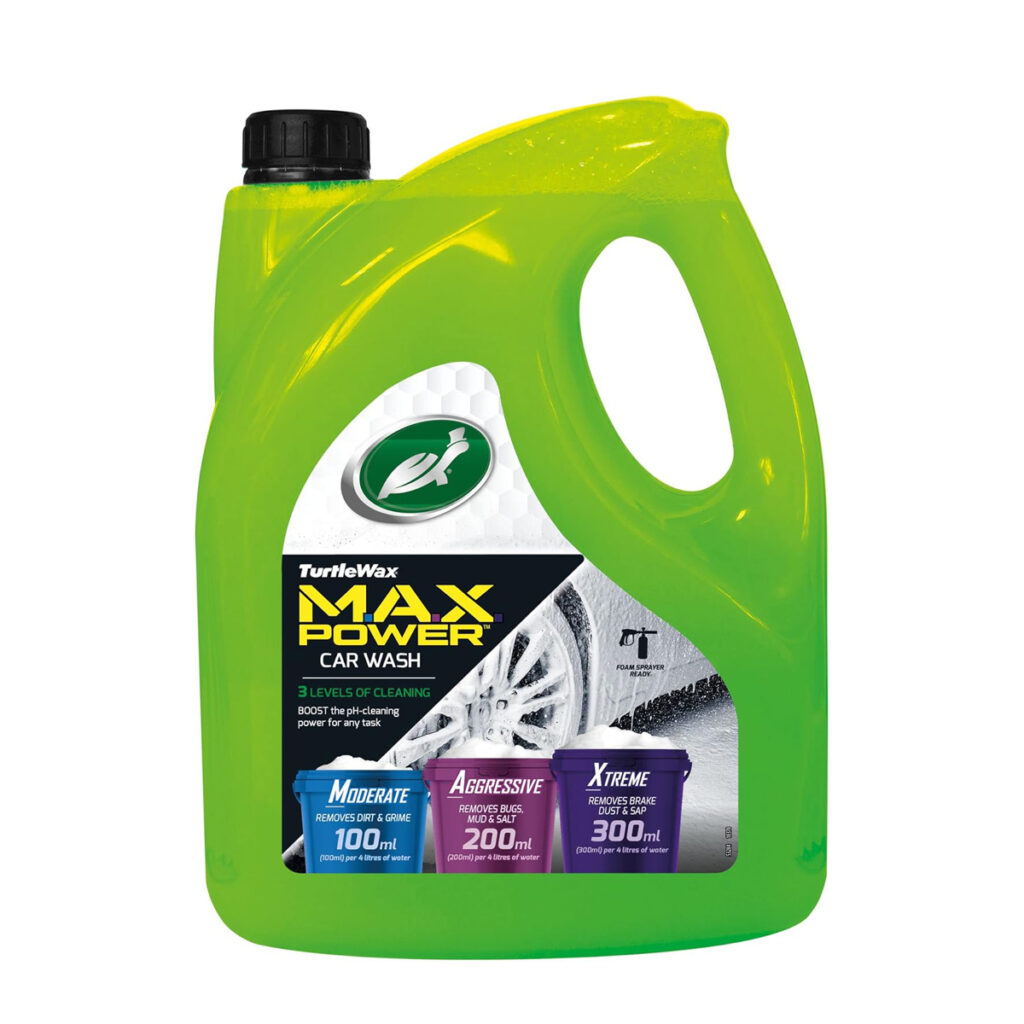 zuhafa Turtle Wax 53284 M.A.X Power Car Wash Shampoo Removes Car Wax TFR 4 Litre