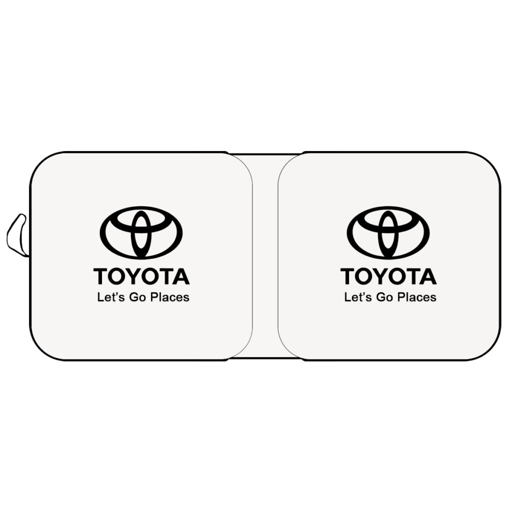 Foldable Windshield Sunshade for Toyota Cars with Double Layer UV Protection, Heat Reflective Front Glass Sun Shade Cover