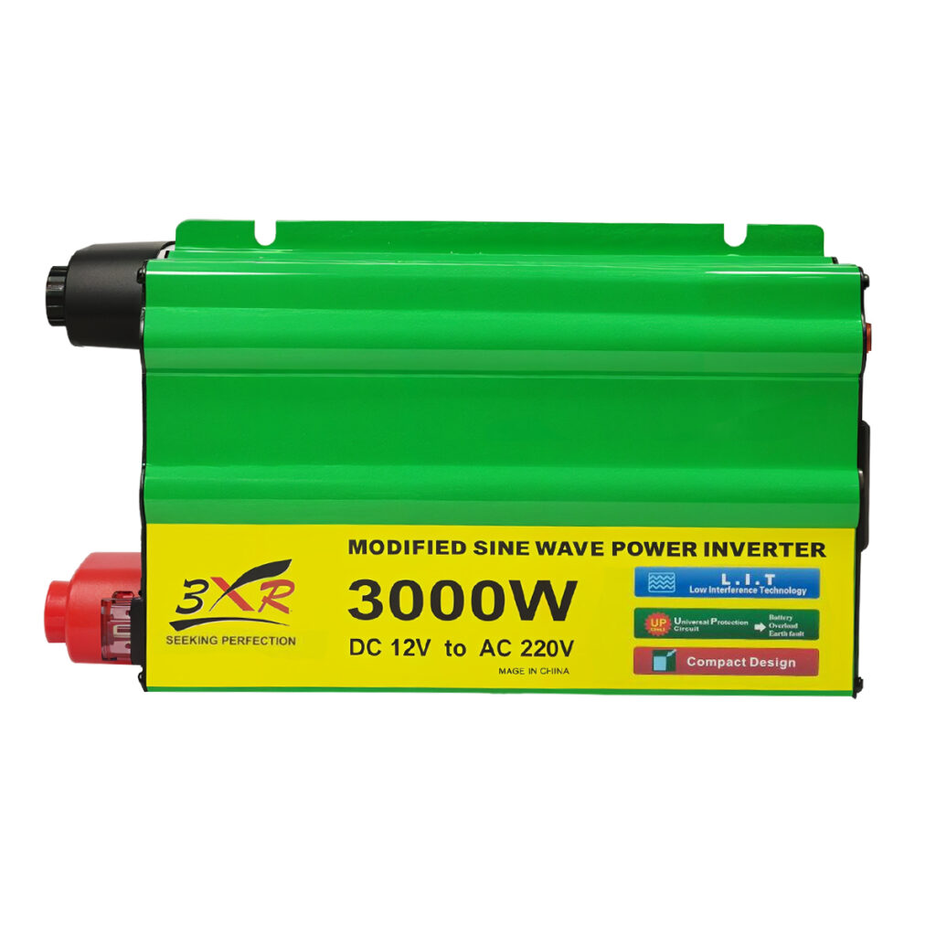 3XR 3000W Power Inverter DC 12V to AC 220V Modified Sine Wave for Car, Truck, Camping, Solar System & Outdoor Use