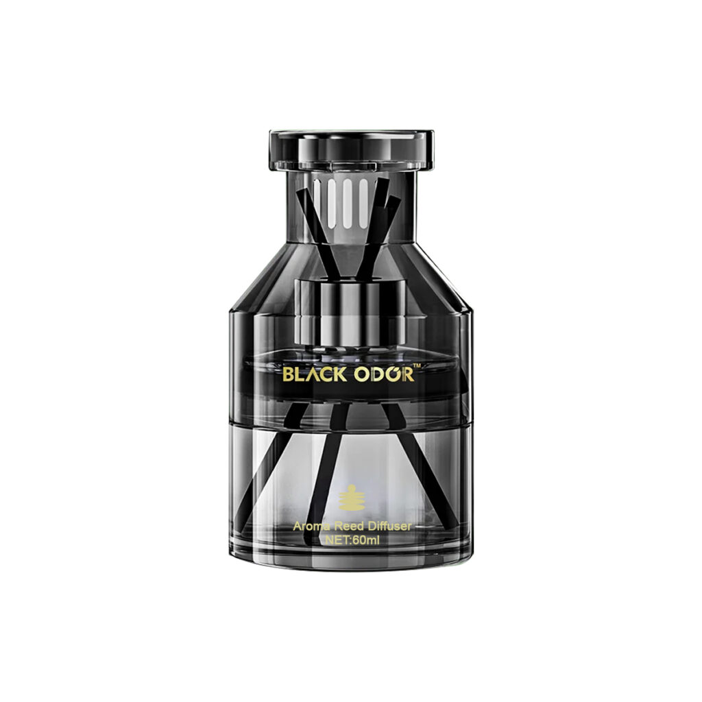Black Odor BO-12 5-Star Hotel Reed Diffuser 60ml | Luxury Long-Lasting Aroma Air Freshener for Car, Home, Office, Bedroom & Bathroom | Premium Plant Essential Oil Fragrance