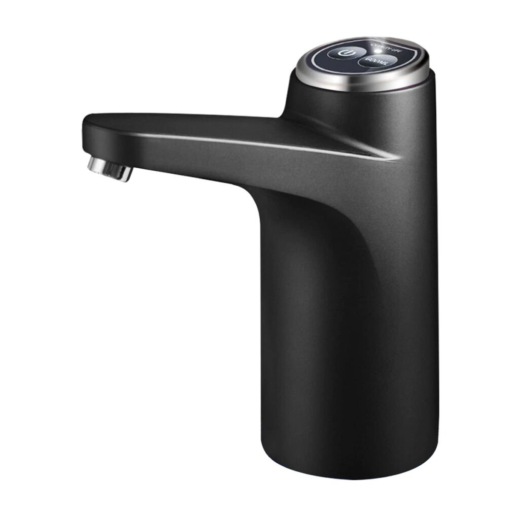 KRAWN Automatic Electric Water Dispenser Pump for 20L Bottle | USB Rechargeable Drinking Water Pump | Touch Control Portable Water Dispenser with 600ml Quantitative Mode & Continuous Flow | Food-Grade Silicone Pipe | Home, Office & Travel KW-48706