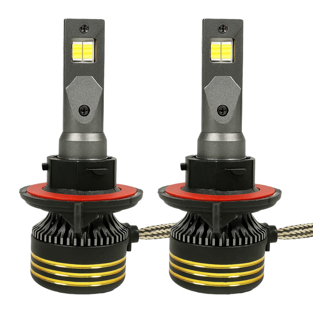 SPIDER H13 LED Headlight Bulbs 130W 30000LM, Spider Plus LED Headlamp Conversion Kit, 6500K White Light, IP65 Waterproof, Plug and Play, DC 12V–24V Car Headlight Upgrade with Focused Beam