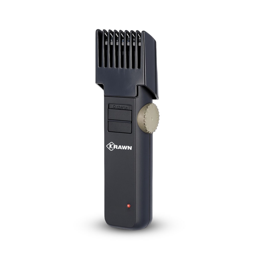 KRAWN Rechargeable Body Groomer Trimmer KW-41033, Powerful Motor Hair Trimmer for Men, Adjustable Length Control, Dry and Wet Use, Low Noise Personal Grooming Machine for Body, Chest, Intimate Areas, Travel Home Office