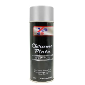 X-PRO 99 Chrome Plate Spray Paint 400ml (Model X99-317) | Anti-Rust Clear Chrome Finish | Quick Dry Metal Spray Paint | High Coverage Less Gas More Paint | Interior & Exterior Use