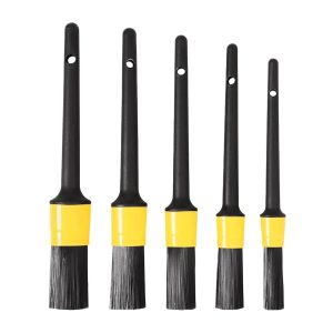 MOB 5 Pcs Car Interior & Detailing Cleaning Brush Kit | Soft Scratch-Free Bristles | Ergonomic Handle | For AC Vents, Dashboard, Gaps & Electronics