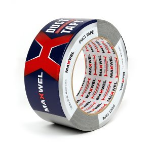 MAXWEL Heavy Duty Duct Tape 48mm x 32m | Waterproof, Oil-Resistant & Impermeable Adhesive Tape | Strong Pressure Sensitive Rubber Adhesive | Tear by Hand Horizontal & Vertical | Multi-Purpose Grey Repair Tape