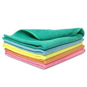 3XR Microfiber Cleaning Cloth 5 Pieces Set 40 x 30 cm | 250 GSM Multi Purpose Microfiber Towels | Lint Free, Scratch Fee Cleaning Cloth for Car, Home, Kitchen, Glass, Gym, Sports, Yoga & Swimming 5576