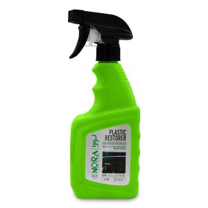 NORA Plastic Restorer & Trim Reviver Spray 500ml – Restores Faded Plastic, Rubber & Vinyl | Car, Motorcycle, Tyre, Dashboard, Engine Bay & Exterior Trim Restoration | Long-Lasting Shine & UV Protection