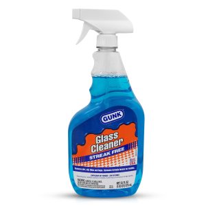 GUNK Glass Cleaner Streak Free 975ml | Removes Dirt, Oil Film, Bugs & Hard Water Stains | Clear Visibility for Windshield, Windows, Mirrors & Headlights | Trigger Spray Car Glass Cleaner