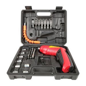 DENX DX2502 Cordless Electric Drill Driver Kit 4.2V | Rechargeable Electric Screwdriver Set | 250 RPM | 1300mAh Battery | 70 Min Runtime | DIY Home Repair Tool Kit with Bits, Sockets & Case